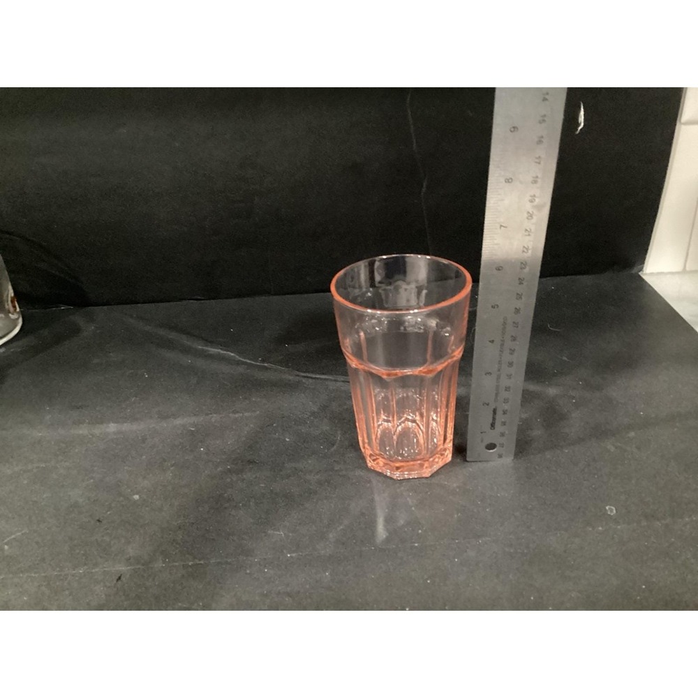 IKEA Pokal Pink 5.25" Highball Glass Tumblers Made in Spain Set of 2